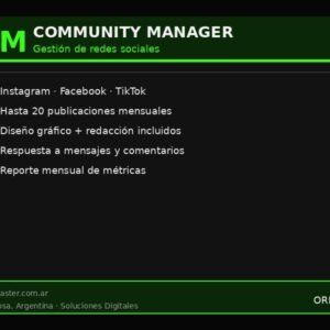 Community Manager Mensual