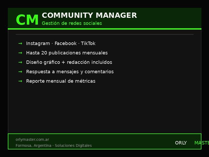 Community Manager Mensual
